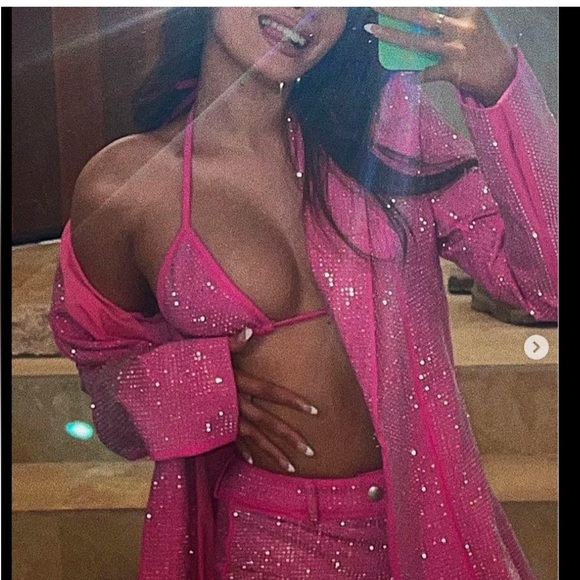 I.AM.GIA Pink Glitter Pantsuit - Picture 14 of 16